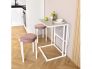 Стол пристенный Компакт Пластик 0414-белые опоры
