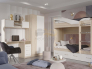 Стол с ящиками Буратино сонома/белый