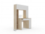 Стол письменный Монблан с надстройкой Дуб сонома-Белый
