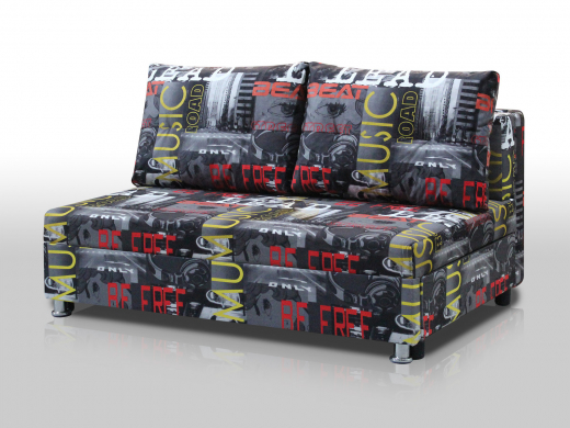 Диван Реал 140 без подлокотников мюзик графит